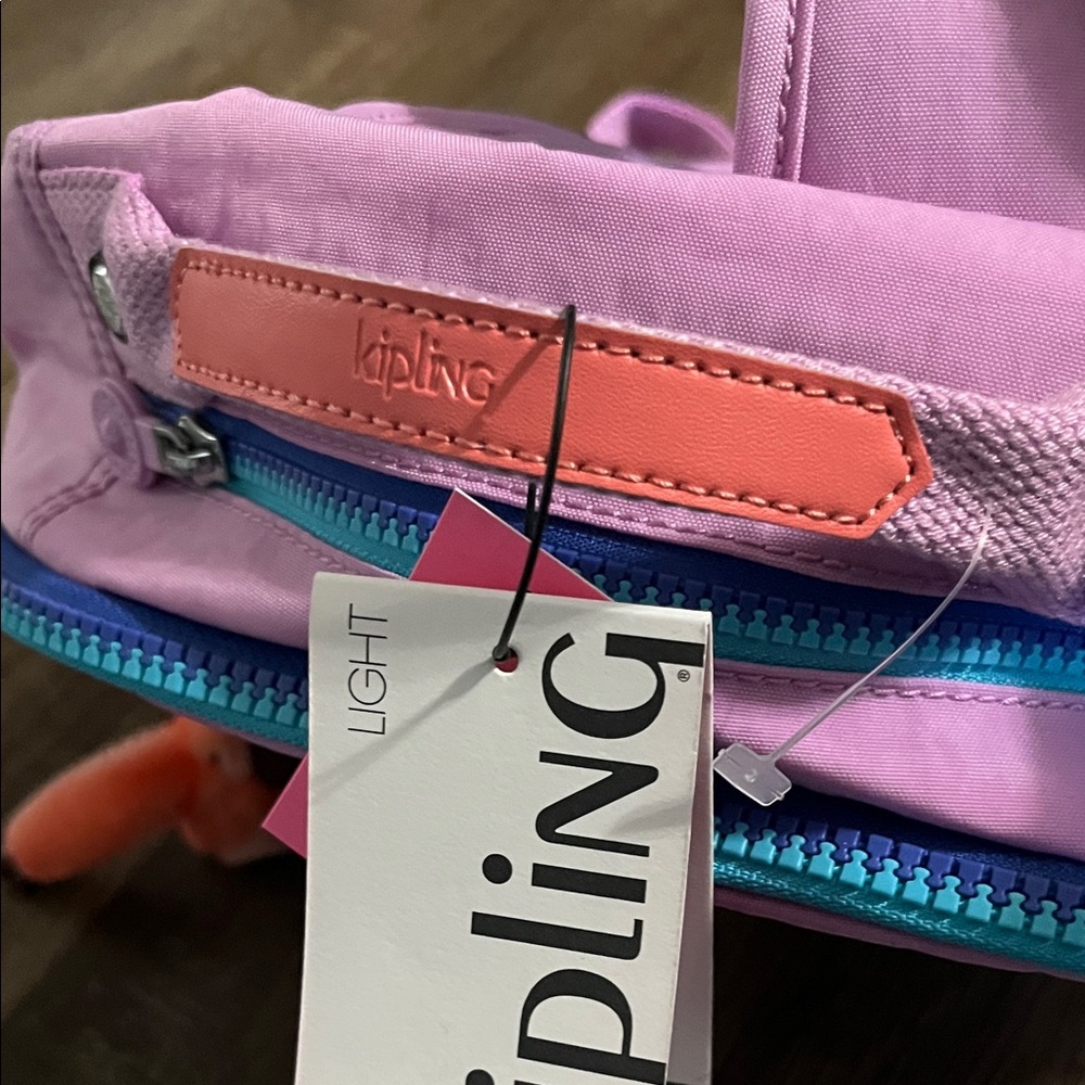 New Kipling Bag Seoul Backpack Laptop Bag KIB2G2 Polyamide Festive Purple Shade - Picture 9 of 16